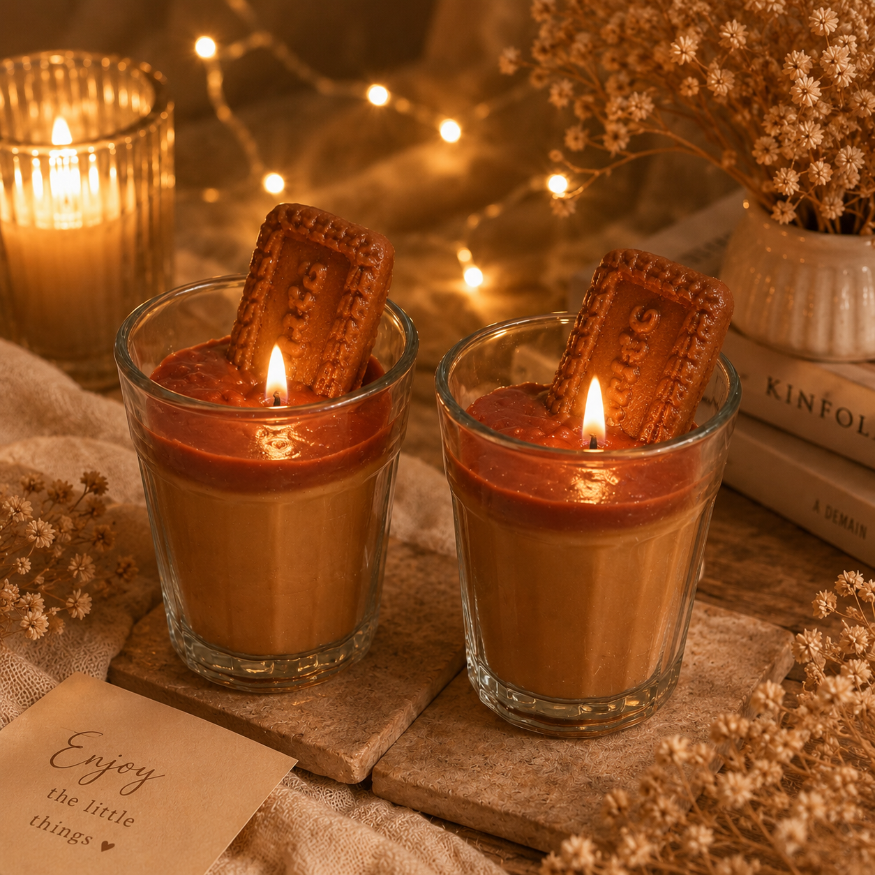 Tea & Biscuit candle set of 2