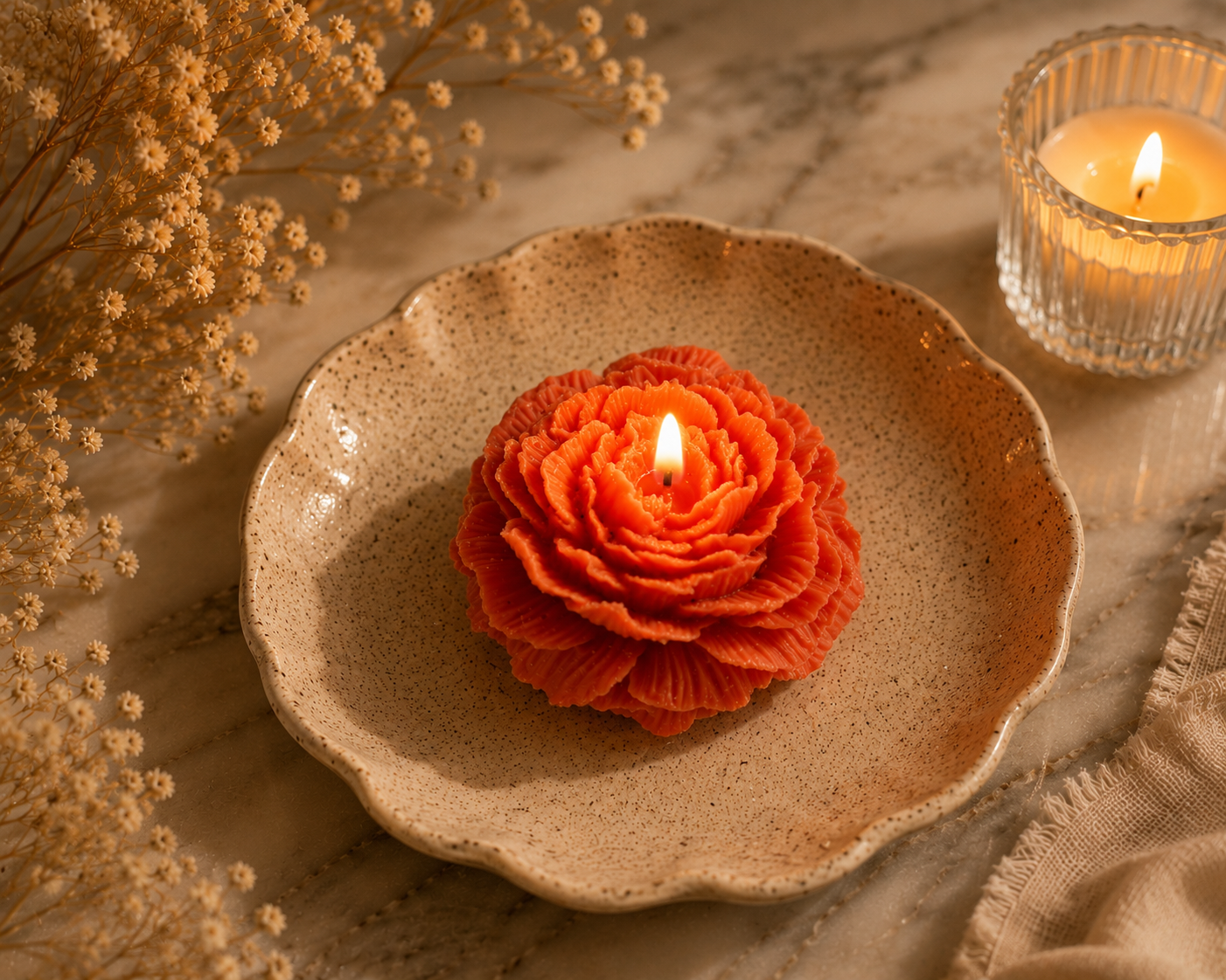 Big peony scented candle 