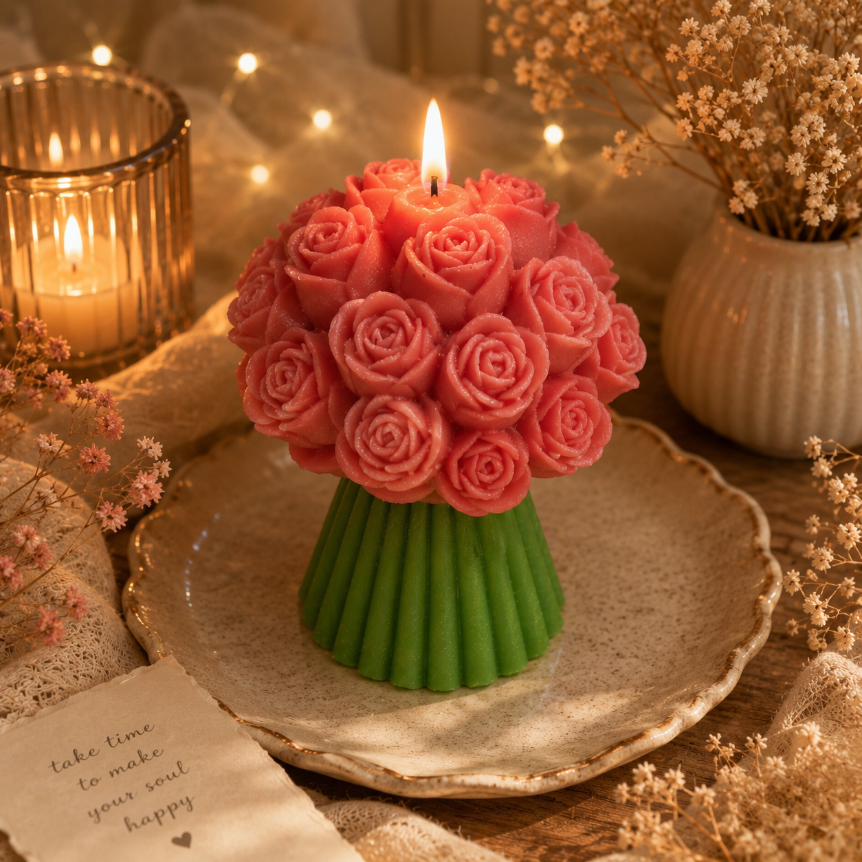 Rose Bouquet Candle