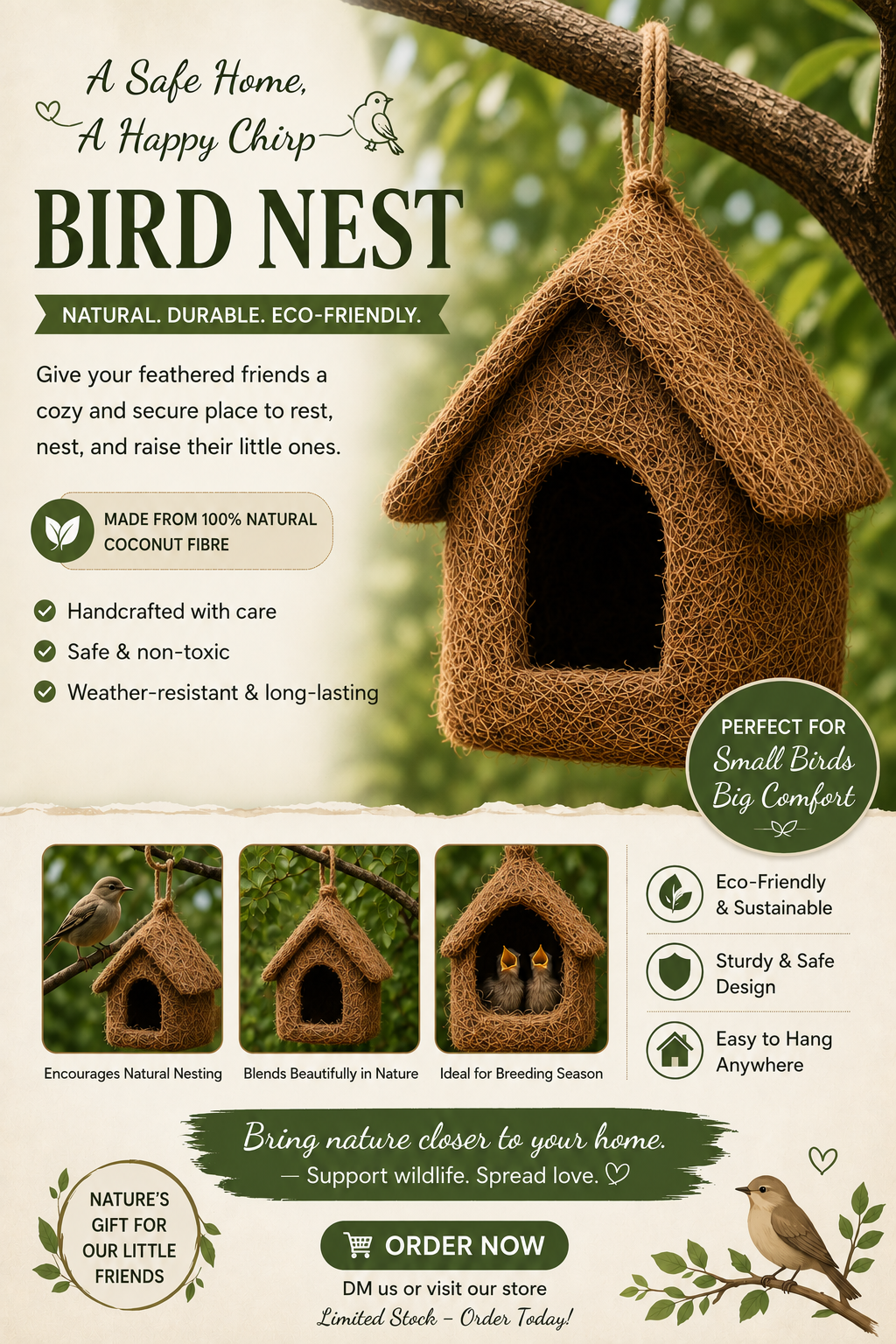 🏡🐦 A Safe Home, A Happy Chirp! 🌿