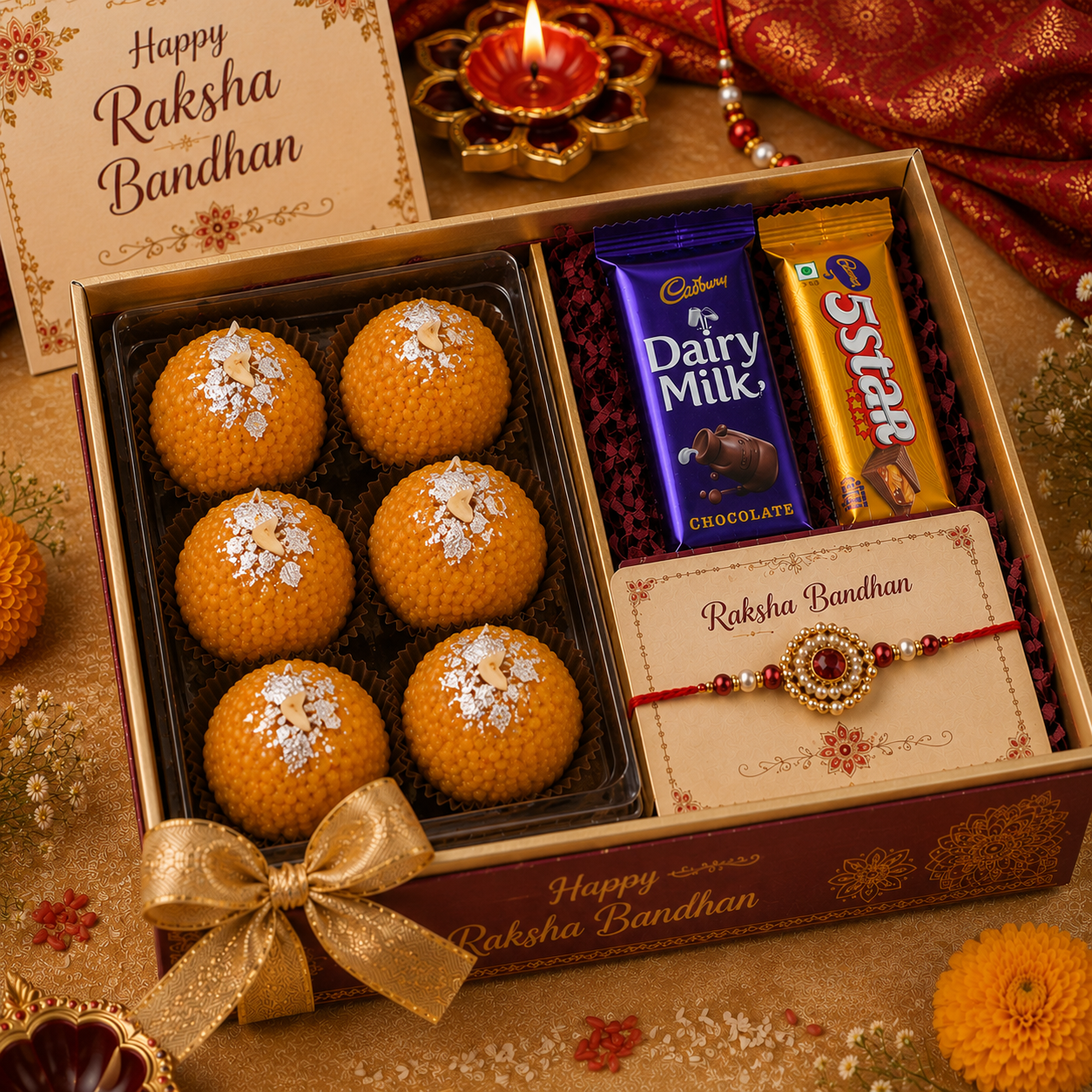 Laddoo candle hamper